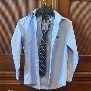 Ralph Lauren Kids Blue Dress Shirt and tie Set